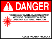 Bezpečnostní třídy laserů TŘÍDA 4 Lasery nebezpečné i při difúzním