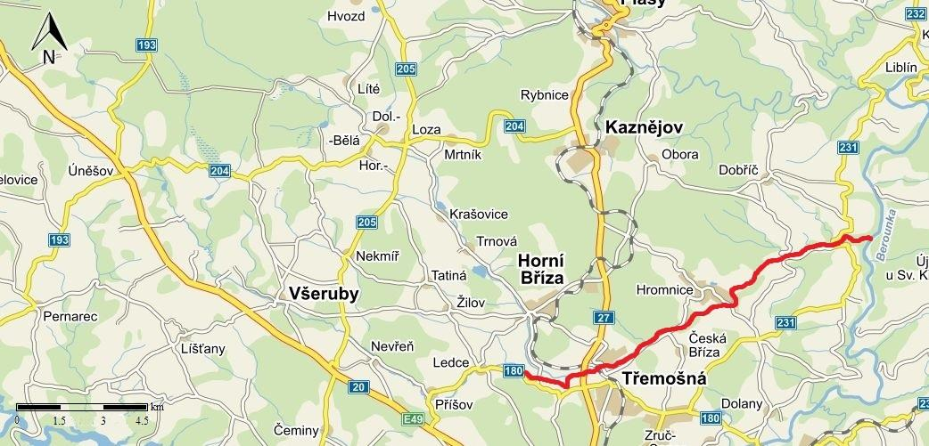 2 CHARAKTERISTIKA SLEDOVANÉHO ÚZEMÍ 2.1 Geografické vymezení, popis toku Potok Třemošná (též Třemošenka, Třemošenský potok) se nachází v okrese Plzeň-sever.
