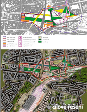Role drážních ploch v organismu města Masarykovo nádraží Florenc / František Novotný Jako zpracovatelé jsme si vědomi toho, že rozsah uvolňovaných ploch je přímo úměrný