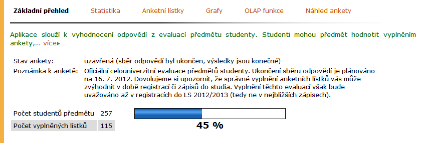 2 ZÁZNAMNÍK UČITELE Stisknutím tlačítka Seznam zaregistrovaných studentů, resp. Seznam zapsaných studentů je možné zobrazit seznam studentů (obr. 13), kteří provedli registraci, resp.