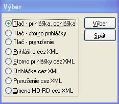 6. Evidencia Zamestnanci mzdy RLFO - RLFO - doplnené nové formuláre a upravená štruktúra XML dokumentu - RLFO Zmena - doplnená možnosť generovania zmeny MD-RD Od 31.07.