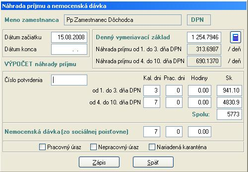 pracovný týždeň). Postup: 1. Evidencia Zamestnanci mzdy - v kmeňových údajoch zamestnanca sa označí zaškrtávacie políčko Nepoužívať základný kalendár.