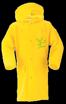Kid s raincoat suitable over jacket or sweatshirt against rain.