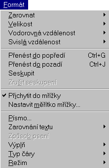 WinQbase MEATEST Nabídka Formát Toto menu se zobrazí pouze při úpravě tvaru tisku. Umožňuje práci s rozmístěním položek na tisku a změnu fontu textů. Zarovnat - seřadit objekty na tisku.