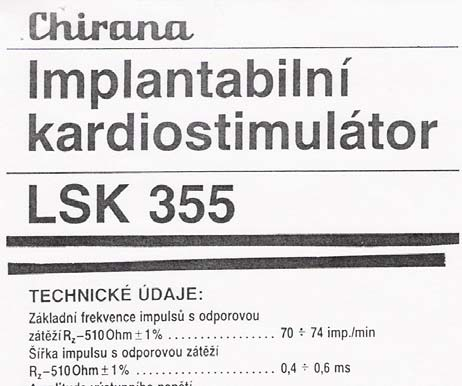 5.5 Další informace k úloze Základní rozdělení implantabilních kardiostimulátorů: a) asynchronní kardiostimulátory nastavená pevná frekvence stimulů 60 72 imp/min b)