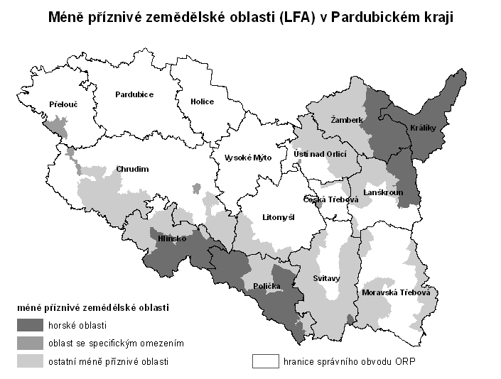 Vyrovnávací příspěvek mohou dostávat podle nařízení vlády č. 510/2005 zemědělci hospodařící v oblastech s ekologickým omezením (I. zóna NP, CHKO a ptačí oblasti). Tab. 2.5.1.2 Porostní plochy lesů podle subkategorií k 31.