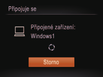 Stisknutím tlačítek <o><p> vyberte název počítače a potom stiskněte tlačítko <m>.