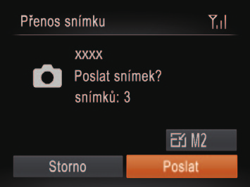 V závislosti na stavu vámi používané sítě může odeslání filmů trvat dlouho. Nezapomeňte pravidelně kontrolovat úroveň nabití baterie fotoaparátu.