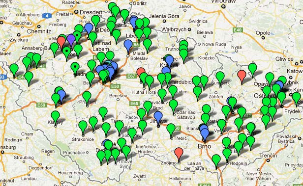 Jak je vidět na uvedené mapě, digitalizovaná kina se poměrně pomalu, ale za to jistě rozmnožují.