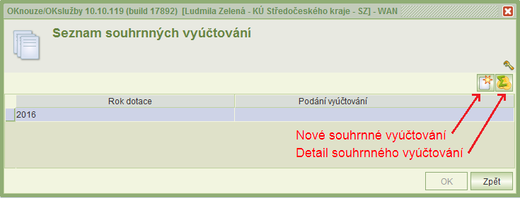 2 DETAIL SOUHRNNÉHO VYÚČTOVÁNÍ Práce s touto úlohou je obdobná jako při práci s hlavním formulářem vyúčtování kap. 6.1.