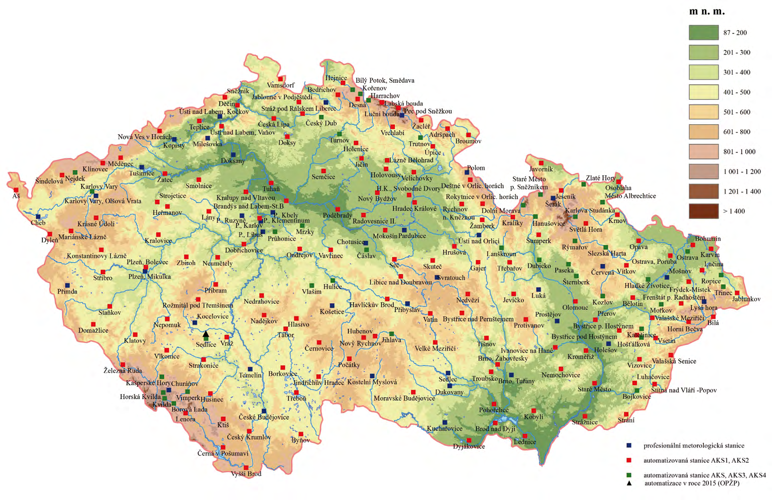 Klimatologické stanice ČHMÚ