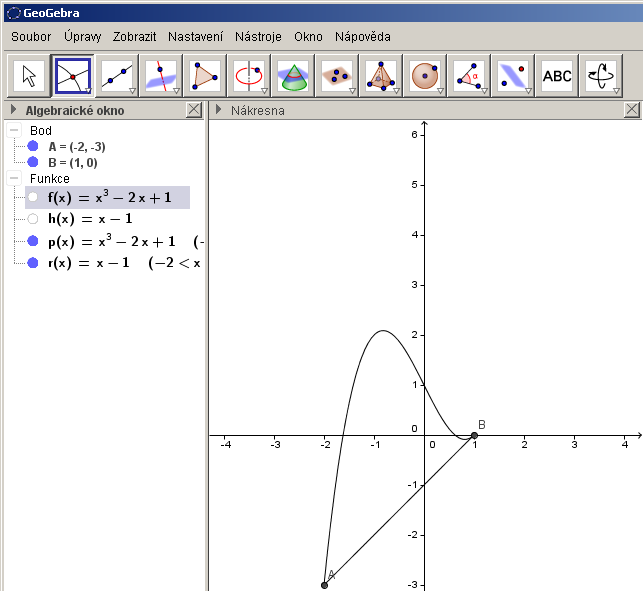 Workshop: Využití GeoGebry ve výuce matematiky a geometrie 3µ 2015 Vzniklý rovinný útvar začneme rotovat kolem osy x.
