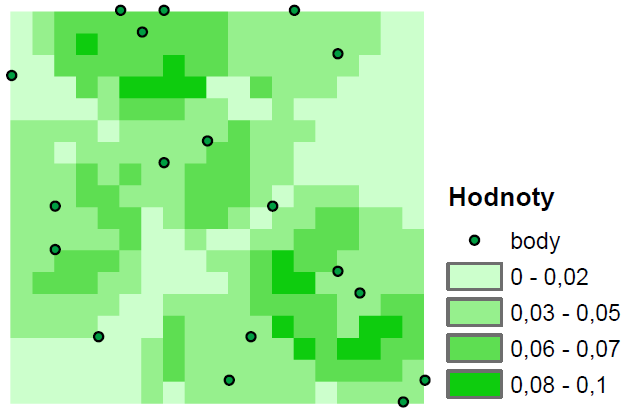 Příkaz: PointDensity(body, ID, SIMPLE, 5) Obrázek 4.