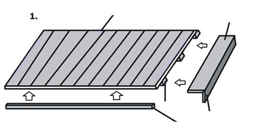 4.8. Větrolamy: Před instalací větrolamů musí být na střeše již položená šidelová