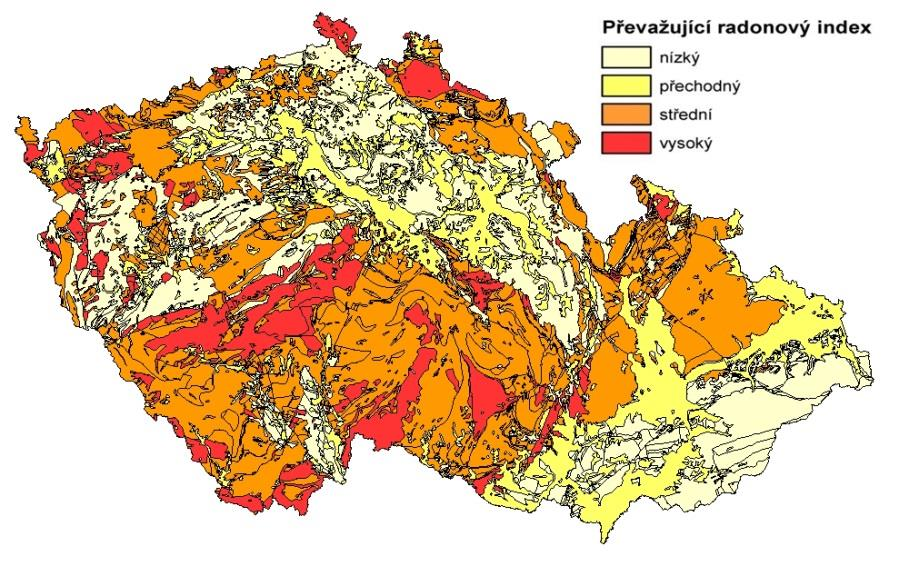 shodné se zákony přeměny přirozeně radioaktivních jader. Poněvadž však ke vzniku těchto jader byl nutný vnější umělý zásah, hovoříme o umělé radioaktivitě. Množství radonu na území ČR.