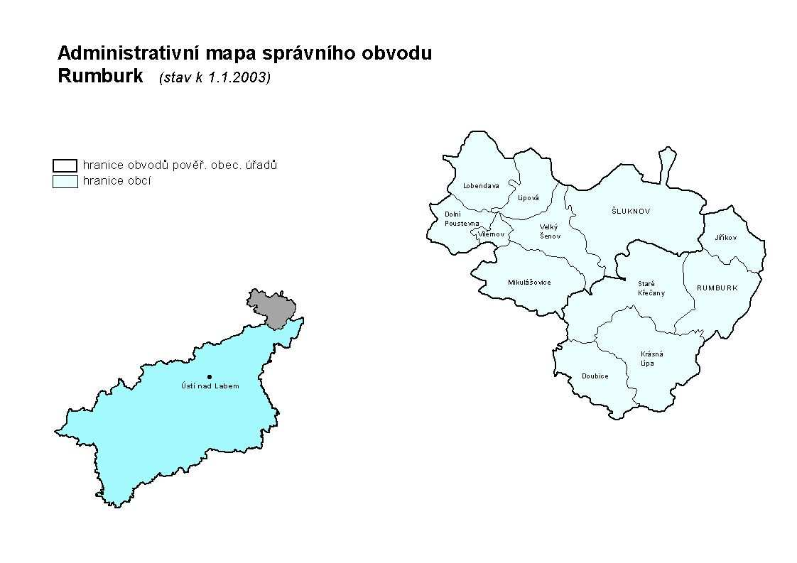 1.3. CHARAKTERISTIKA OBCÍ A JEJICH ČÁSTÍ RUMBURK Charakteristika obce : Rumburk místní část Rumburk Město Rumburk s historickým středem, je položeno společně se Seifhenersdorfem (SRN) a Varnsdorfem v