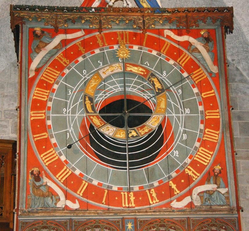 Obr. 24. Podoba zrestaurované astrolábové desky orloje v Lundu (1425).