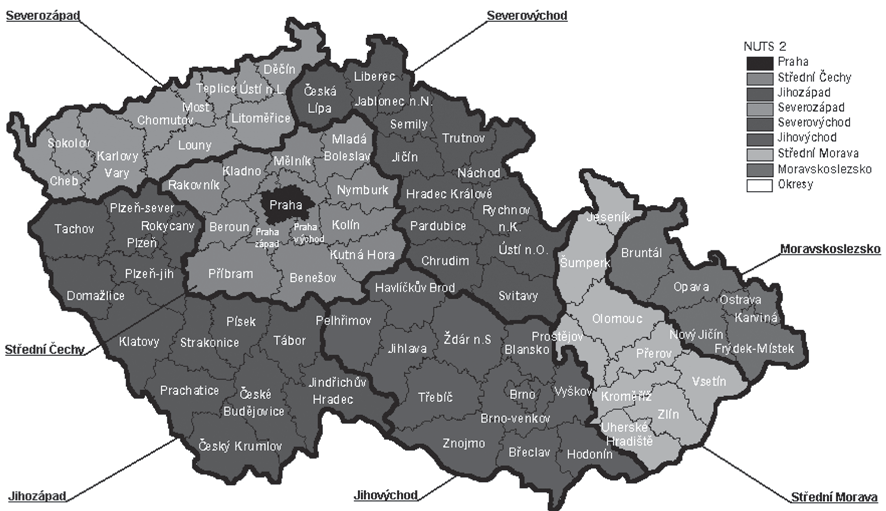 PŘÍLOHA 1 Mapa regionů NUTS 2 Adresy regionálních odborů Státního zemědělského intervenčního fondu NUTS 2 Název RO SZIF Adresa Střední Čechy Praha a Střední Čechy Slezská 7, 120 56 Praha 2 Jihozápad