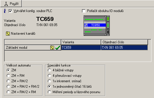 Technické vybavení programovatelných automatů řady TC650 11
