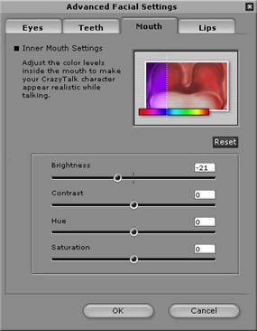Mouth (ústa): Upravte barevnou