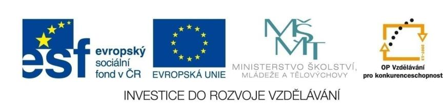 . 1. 2014 Cílová skupina žáci 16 19 let Stupeň a typ vzdělávání gymnaziální vzdělávání Druh učebního materiálu vzorové příklady a příklady k procvičení Očekávaný výstup žák ovládá