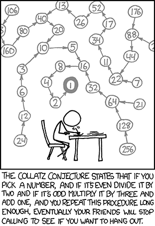 Collatzova posloupnost: xkcd