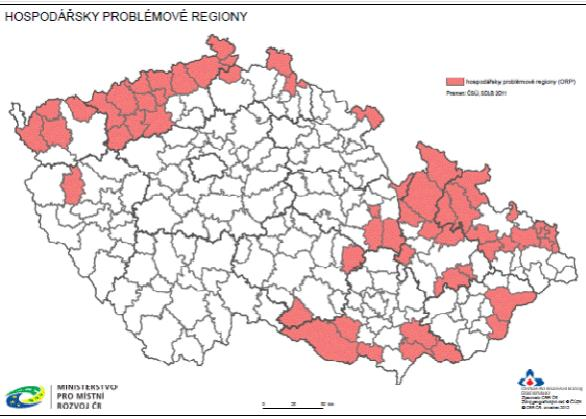 Území ORP Kraslice je ve Strategii regionálního rozvoje ČR pro roky 2014-2020, jak ukazuje následující mapka, vymezeno v typologii regionů jako hospodářsky problémový region. Mapka č.