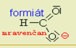 ten se odsud přenáší na hydroxylový kyslík + I efekt odštěpování ztíží u kyseliny mravenčí