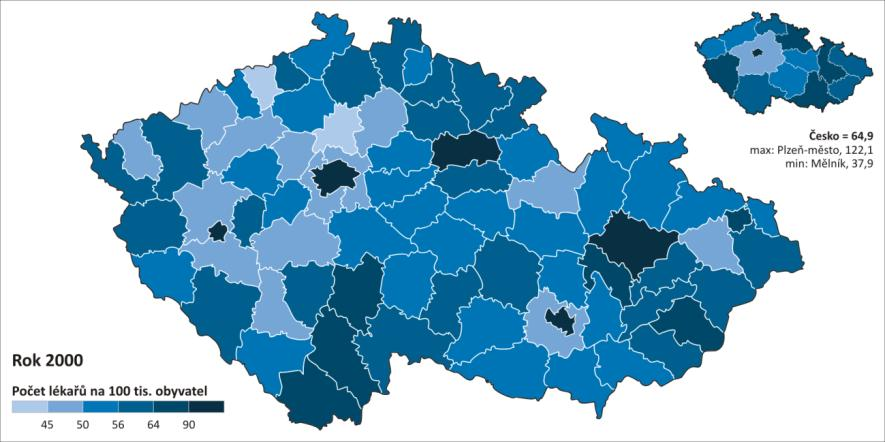 Zubní lékařství lékaři na 100 tis.