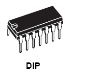 Integrované obvody Pouzdro DIL( DIP) použito na cvičeních pro možnost použití v