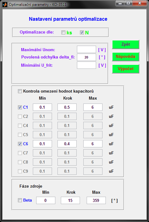 Návrh KO - optimalizace