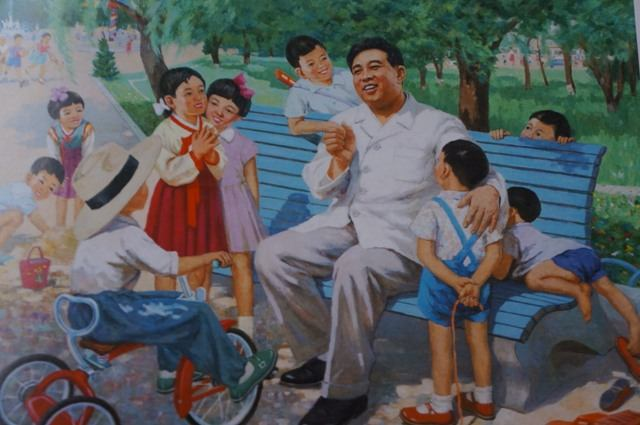 obr. 12 - Velký soudruh Kim Il-sŏng mezi dětmi - 1963 ( 어린이들속에계시는위대한수령김일성동지 ) Kim Rin-kwŏn (