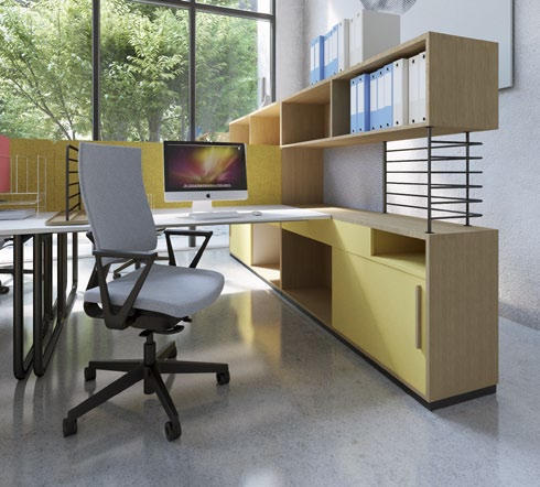 space, which significantly optimises maintenance costs. Upholstered panels create additional barriers that improve acoustic comfort and help employees concentrate on particular tasks.