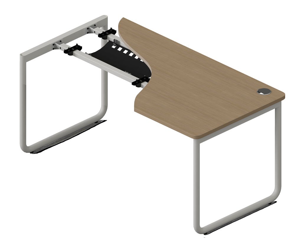 Patented solutions Opatentowane rozwiązania Patentované řešení The table s base is made of a rectangular top rail joined to a U-shaped tubular frame using a welded joint.