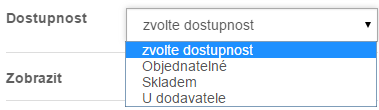 Při použití fulltextového vyhledávání se zobrazuje zboží dle následujících pravidel nejprve se zobrazí produkt, který obsahuje vyhledávané slovo v názvu, na druhém místě pak to, co je obsaženo v kódu