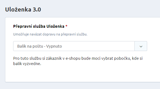 Aktualizujte si služby a pobočky Na vašem účtu Uloženky si v případě potřeby můžete spravovat nastavení jednotlivých poboček.