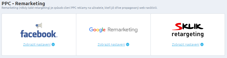 PPC Remarketing Remarketing (někdy také retargeting) je způsob cílení PPC erklamy na uživatele, kteří již dříve propagovaný web navštívili.