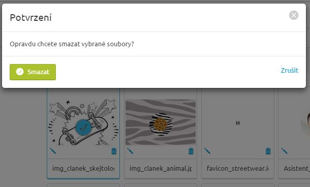 Máte-li vybráno vícero obrázků (označeny fajfkou), stačí kliknout pravým tlačítkem myši a smazat dané obrázky hromadně.