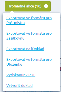 U některých objednávek se objevují ikonky, které značí, že je u objednávky vytvořen doklad a druhá, že je u objednávky vyplněná poznámka.