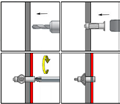 HOD Steel Cavity Dowel HOD A steel dowel designed for fixing in hollow materials. It is mounted by screwdriver or mounting pliers. Due to the serrated rim the dowel will not be slipping when mounted.