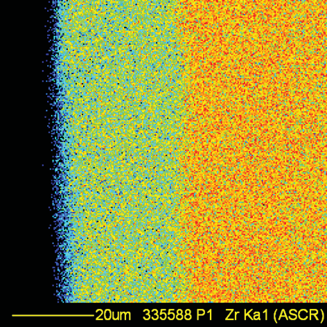 Obr. 5. Vzorek 1136259 Zr Fig. 5. Sample 1136259 Zr Obr. 6. Vzorek 1136259 O Fig. 6. Sample 1136259 O Obr. 7. Vzorek 8136034 Zr Fig. 7. Sample 8136034 Zr Obr.