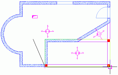 Kapitola 3 Advance v příkladech Instrukce Zadejte levý dolní roh prvního sloupu a pravý dolní roh druhého