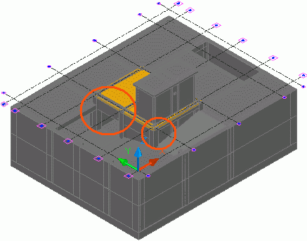 Náhled celé budovy ve 3D V Navigátoru, v módu Model, klikněte pravým tlačítkem