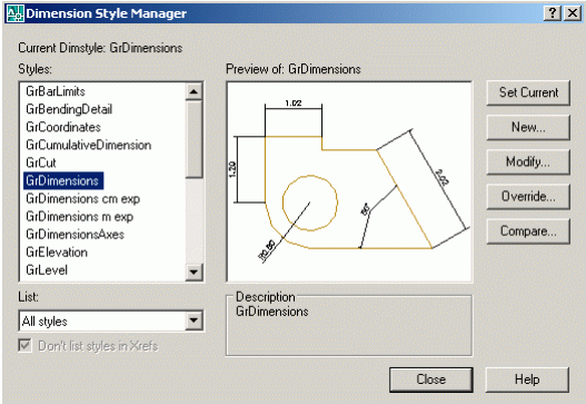 AutoCAD vlastnosti kóty tak, aby byl vždy zachovávaný text mezi