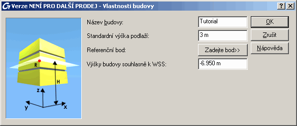 Lekce 2: Nastavení vlastností budovy Během této lekce pojmenujete budovu a nastavíte standardní výšku podlaží, která bude použitá pro každé nově vytvořené podlaží budovy.