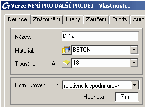 Krok 5: Úprava polohy podpůrných prvků rampy Dále upravte horní úroveň desky D12 a trámů C18 D18 tak, aby byly shodné s rampou. Protože je výška rampy 1.7m, pomocné prvky musí být umístěné na 1.