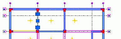 V tomto kroku vytvoříte obdélníkové otvory (R300x230) ve stěnách E21 - E20 a D21 - D20. 1.