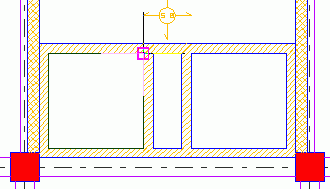 5. Klikněte na pravý horní roh první výtahové šachty a umístěte