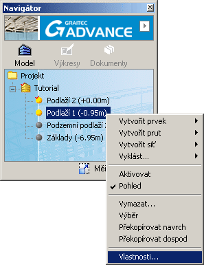 Přejmenování podlaží 1.