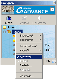 Pro změnu úhlu pohledu použijte ikony na nástrojové liště AutoCADu Pohled. Pro realističtější prezentaci modelu použijte Styly znázornění AutoCADu.